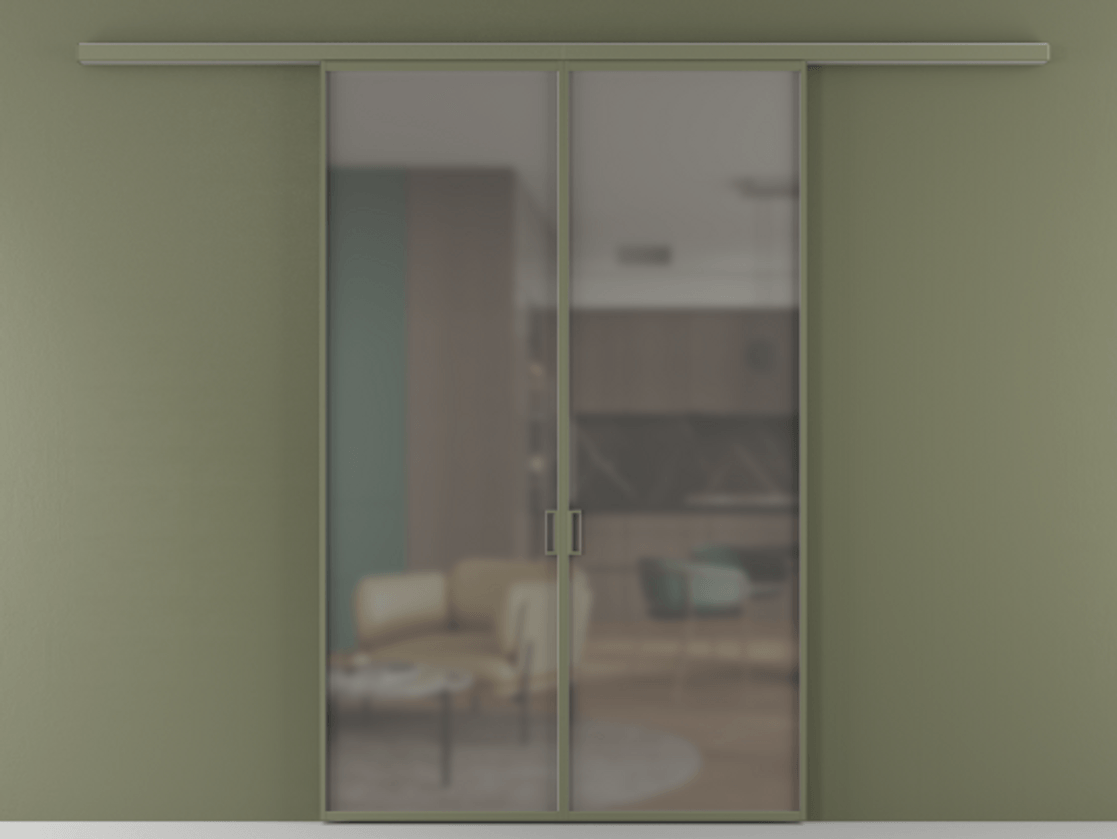 Перегородка Формато вдоль стены 2 створки АЛПР 040.01 Алюминий оливковый тёмный Сатинированное серое стекло, триплекс. Цена 187350 ₽ 1. Полотно 2 шт. (800/2100 мм)
2. Комплект установки раздвижной системы
3. Базовый комплект фурнитуры
4.Ручка Рондо. Фабрика дверей Волховец 8 (800) 551 43 19 Перегородка Формато вдоль стены 2 створки АЛПР 040.01 Алюминий оливковый тёмный Сатинированное серое стекло, триплекс Цена 187350 ₽ | Volhovec