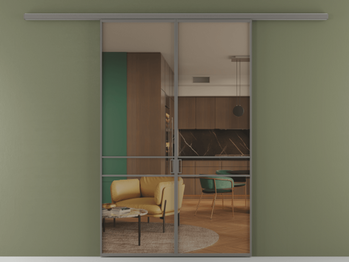 Перегородка Формато вдоль стены 2 створки АЛПР 040.02 Алюминий классический серый Прозрачное бронзовое стекло, триплекс. Цена 195450 ₽ 1. Полотно 2 шт. (800/2100 мм)
2. Комплект установки раздвижной системы
3. Базовый комплект фурнитуры
4.Ручка Рондо. Фабрика дверей Волховец 8 (800) 551 43 19 Перегородка Формато вдоль стены 2 створки АЛПР 040.02 Алюминий классический серый Прозрачное бронзовое стекло, триплекс Цена 195450 ₽ | Volhovec