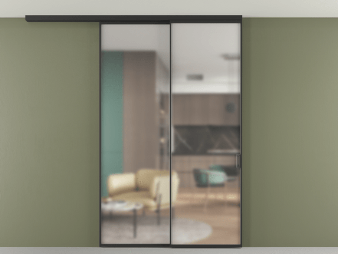 Перегородка Formato вдоль стены на потолок 2 створки с синхронным механизмом АЛПР 040.01 Алюминий Черный Сатинированное стекло "Matelux Crystal Vision", калёное, матовое, каленое 6 мм. Скрытый короб ЧЕР Цена 300660 ₽ 1. Полотно 2 шт. (800/2100 мм)
2. Комплект установки раздвижной системы
3. Базовый комплект фурнитуры
4.Ручка RONDO
. Фабрика дверей Волховец 8 (800) 551 43 19 Перегородка Formato вдоль стены на потолок 2 створки с синхронным механизмом АЛПР 040.01 Алюминий Черный Сатинированное стекло "Matelux Crystal Vision", калёное, матовое, каленое 6 мм Цена 300660 ₽ | Volhovec