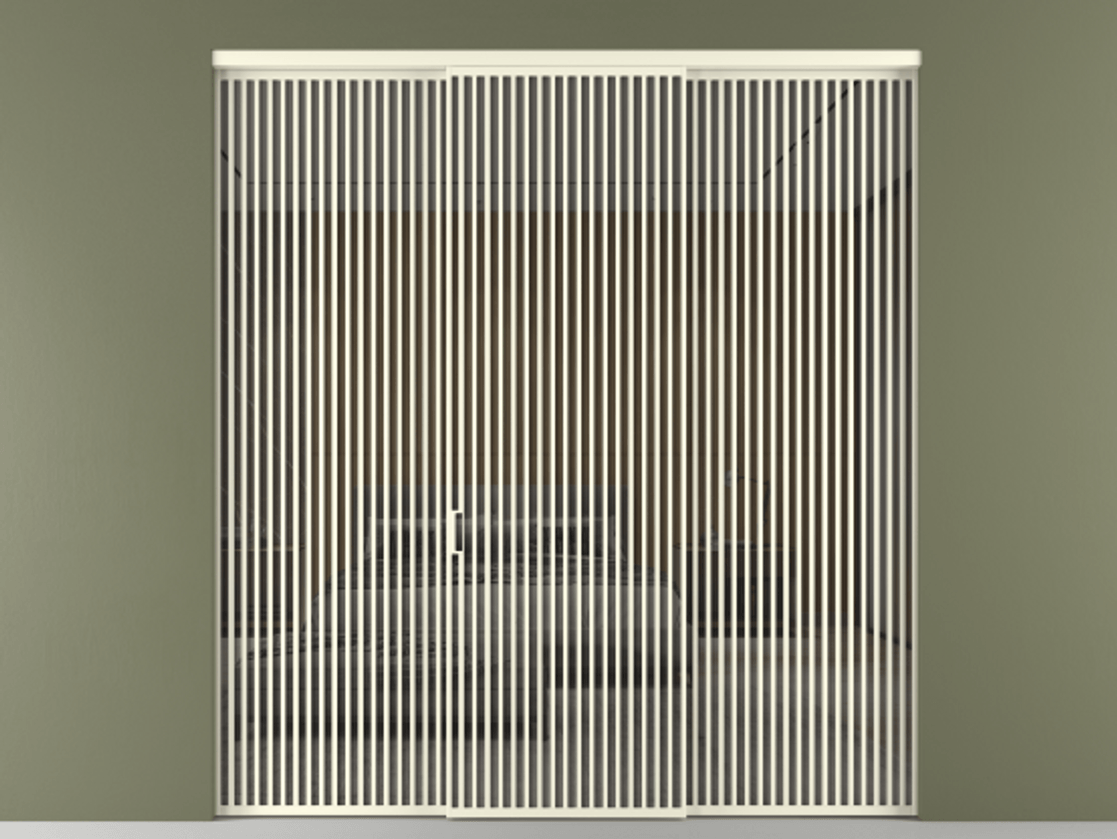 Перегородка Формато внутри проёма 3 створки АЛПР 040.06 Алюминий молочно-белый Рефлективное серое стекло "Стопсол", калёное. Цена 611600 ₽ 1. Полотно 3 шт. (800/2100 мм)
2. Комплект установки раздвижной системы
3. Базовый комплект фурнитуры
4.Ручка Рондо. Фабрика дверей Волховец 8 (800) 551 43 19 Перегородка Формато внутри проёма 3 створки АЛПР 040.06 Алюминий молочно-белый Рефлективное серое стекло "Стопсол", калёное Цена 611600 ₽ | Volhovec