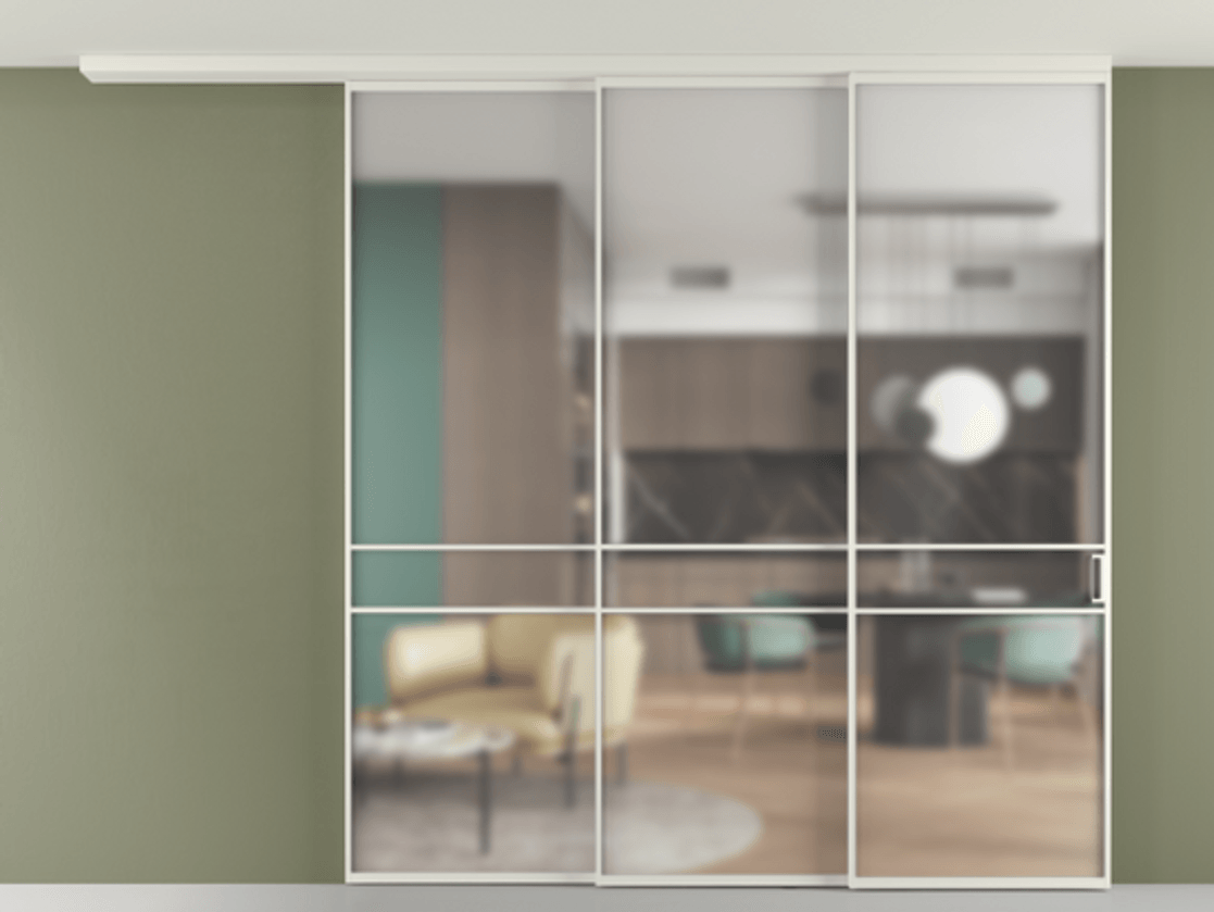 Перегородка Formato вдоль стены на потолок телескопик синхро 3 АЛПР 040.02 Алюминий Белый Сатинированное стекло "Matelux Crystal Vision", калёное, 6 мм, матовое, каленое 6 мм. Скрытый короб БЕЛ Цена 424220 ₽ 1. Полотно 2 шт.  (800/2100 мм)
2. Комплект установки раздвижной системы
3. Базовый комплект фурнитуры
4.Ручка RONDO
. Фабрика дверей Волховец 8 (800) 551 43 19  Перегородка Formato вдоль стены на потолок телескопик синхро 3 АЛПР 040.02 Алюминий Белый Сатинированное стекло "Matelux Crystal Vision", калёное, 6 мм, матовое, каленое 6 мм Цена 424220 ₽ | Volhovec