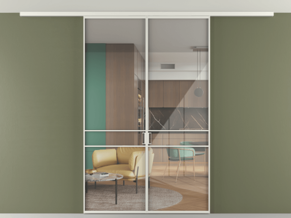 Перегородка Формато вдоль стены на потолок 2 створки АЛПР 040.02 Алюминий серый Рефлективное прозрачное стекло "Стопсол", калёное. Цена 207676 ₽ 1. Полотно 2 шт. (800/2100 мм)
2. Комплект установки раздвижной системы
3. Базовый комплект фурнитуры
4.Ручка Рондо. Фабрика дверей Волховец 8 (800) 551 43 19 Перегородка Формато вдоль стены на потолок 2 створки АЛПР 040.02 Алюминий серый Рефлективное прозрачное стекло "Стопсол", калёное Цена 207676 ₽ | Volhovec