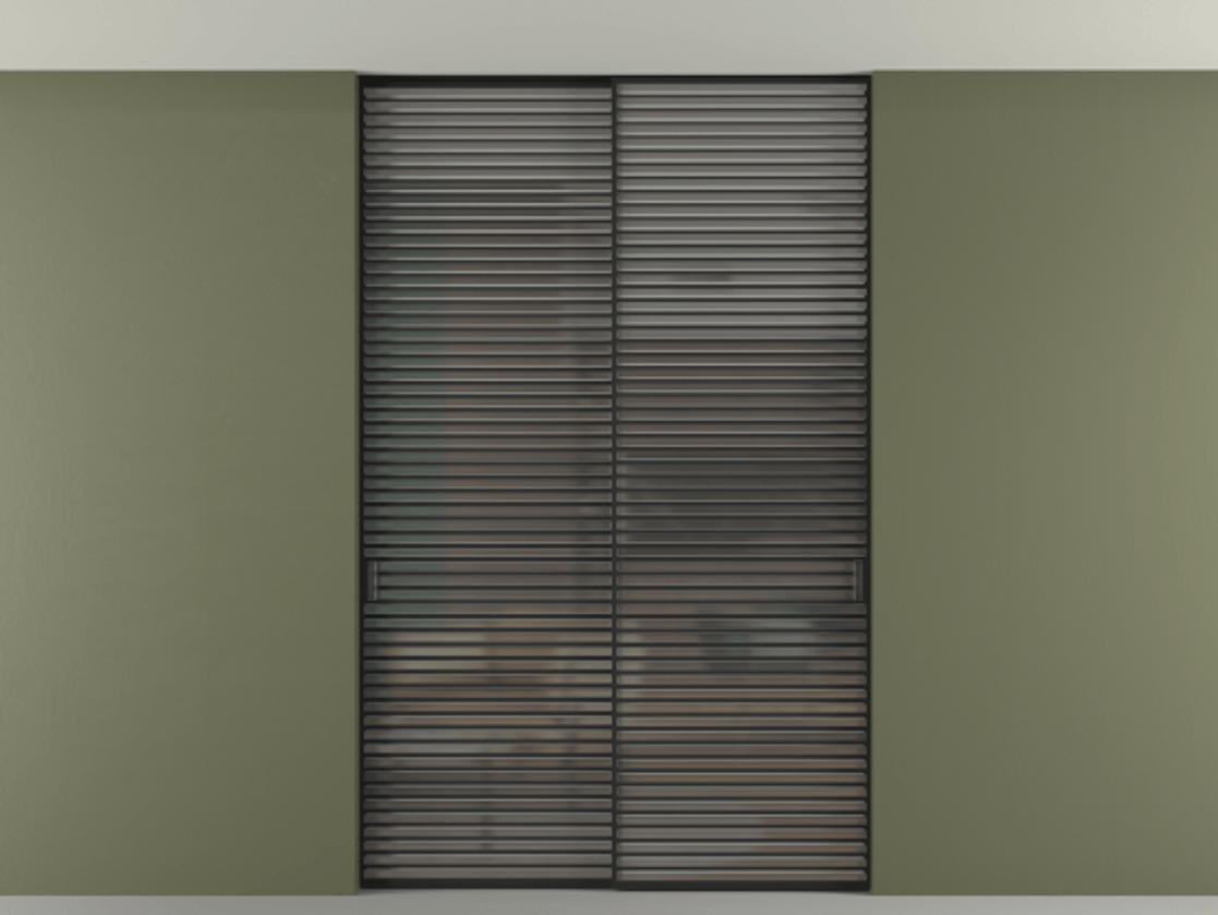 Перегородка Формато внутри проёма скрытое крепление в потолок 2 створки АЛПР 040.07 Алюминий Черный Сатинированное серое стекло, триплекс. Скрытый короб ЧЕР Цена 396220 ₽ 1. Полотно 2 шт. (800/2100 мм)
2. Комплект установки раздвижной системы
3. Базовый комплект фурнитуры
4. Ручка Рондо. Фабрика дверей Волховец 8 (800) 551 43 19 Перегородка Формато внутри проёма скрытое крепление в потолок 2 створки АЛПР 040.07 Алюминий Черный Сатинированное серое стекло, триплекс Цена 396220 ₽ | Volhovec