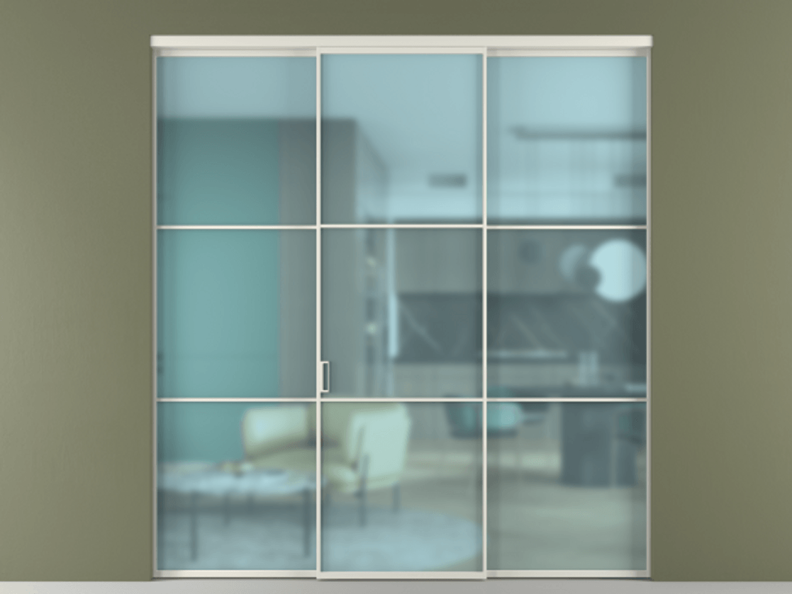 Перегородка Формато внутри проёма 3 створки АЛПР 040.03 Алюминий Белый Сатинированное голубое стекло, триплекс. Скрытый короб БЕЛ Цена 227975 ₽ 1. Полотно 3 шт. (800/2100 мм)
2. Комплект установки раздвижной системы
3. Базовый комплект фурнитуры
4.Ручка Рондо. Фабрика дверей Волховец 8 (800) 551 43 19 Перегородка Формато внутри проёма 3 створки АЛПР 040.03 Алюминий Белый Сатинированное голубое стекло, триплекс Цена 227975 ₽ | Volhovec