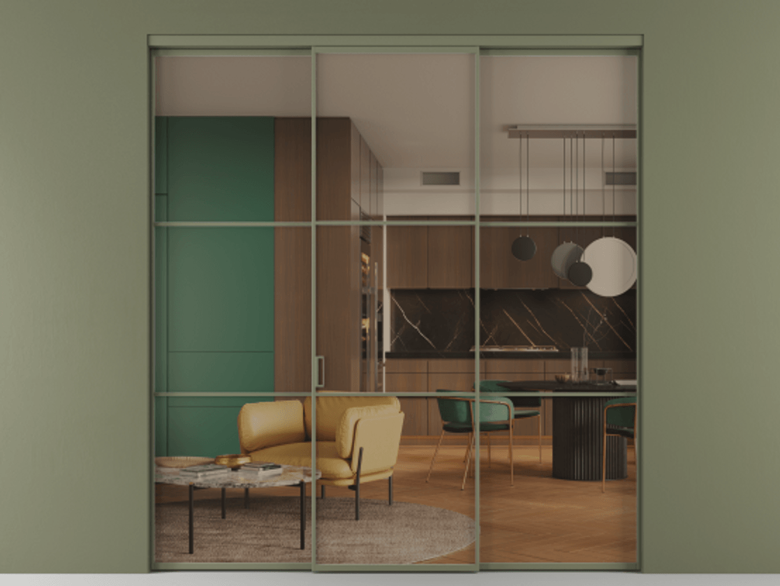 Перегородка Formato внутри проёма 3 створки АЛПР 040.03 Алюминий оливковый тёмный Прозрачное бронзовое стекло, триплекс. Цена 237275 ₽ 1. Полотно 3 шт. (800/2100 мм)
2. Комплект установки раздвижной системы
3. Базовый комплект фурнитуры
4.Ручка RONDO. Фабрика дверей Волховец 8 (800) 551 43 19 Перегородка Formato внутри проёма 3 створки АЛПР 040.03 Алюминий оливковый тёмный Прозрачное бронзовое стекло, триплекс Цена 237275 ₽ | Volhovec