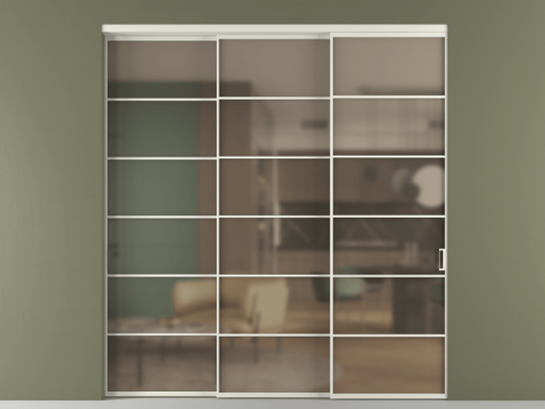 Перегородка Formato внутри проёма телескопик синхро 2 АЛПР 040.04 Алюминий Белый Сатинированное бронзовое стекло, триплекс. Скрытый короб БЕЛ Цена 346360 ₽ 1. Полотно 3 шт. (800/2100 мм)
2. Комплект установки раздвижной системы
3. Базовый комплект фурнитуры
4. Комплект фурнитуры телескопик синхро-2
5.Ручка RONDO
. Фабрика дверей Волховец 8 (800) 551 43 19 Перегородка Formato внутри проёма телескопик синхро 2 АЛПР 040.04 Алюминий Белый Сатинированное бронзовое стекло, триплекс Цена 346360 ₽ | Volhovec