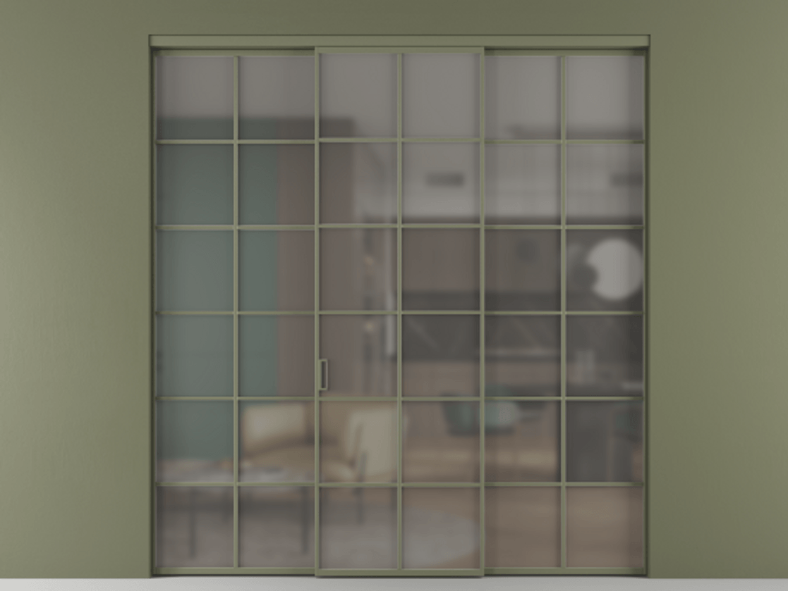 Перегородка Формато внутри проёма 3 створки АЛПР 040.05 Алюминий оливковый тёмный Сатинированное серое стекло, триплекс. Цена 254825 ₽ 1. Полотно 3 шт. (800/2100 мм)
2. Комплект установки раздвижной системы
3. Базовый комплект фурнитуры
4.Ручка Рондо. Фабрика дверей Волховец 8 (800) 551 43 19 Перегородка Формато внутри проёма 3 створки АЛПР 040.05 Алюминий оливковый тёмный Сатинированное серое стекло, триплекс Цена 254825 ₽ | Volhovec