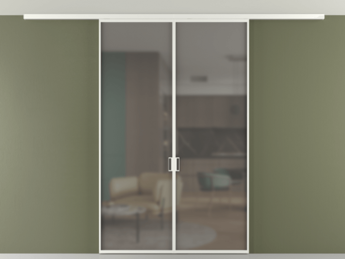 Перегородка Формато вдоль стены на потолок 2 створки АЛПР 040.01 Алюминий светло-серый Сатинированное серое стекло, триплекс. Цена 177705 ₽ 1. Полотно 2 шт. (800/2100 мм)
2. Комплект установки раздвижной системы
3. Базовый комплект фурнитуры
4.Ручка Рондо. Фабрика дверей Волховец 8 (800) 551 43 19 Перегородка Формато вдоль стены на потолок 2 створки АЛПР 040.01 Алюминий светло-серый Сатинированное серое стекло, триплекс Цена 177705 ₽ | Volhovec