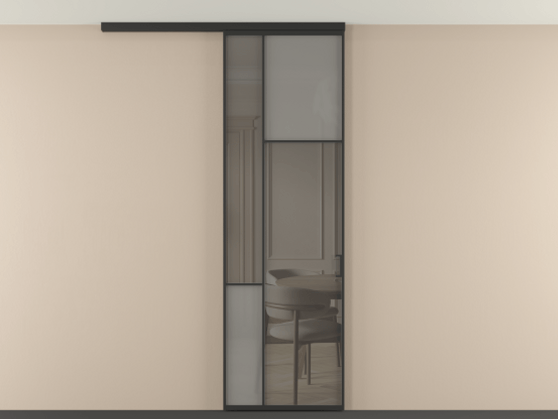 Перегородка Mosaic вдоль стены на потолок 1 створка АЛПР 041.11 Алюминий Черный Сатинированное серое стекло, триплекс, 6 мм + Прозрачное серое стекло, триплекс. Скрытый короб ЧЕР Цена 129560 ₽ . Фабрика дверей Волховец 8 (800) 551 43 19 Перегородка Mosaic вдоль стены на потолок 1 створка АЛПР 041.11 Алюминий Черный Сатинированное серое стекло, триплекс, 6 мм + Прозрачное серое стекло, триплекс Цена 129560 ₽ | Volhovec