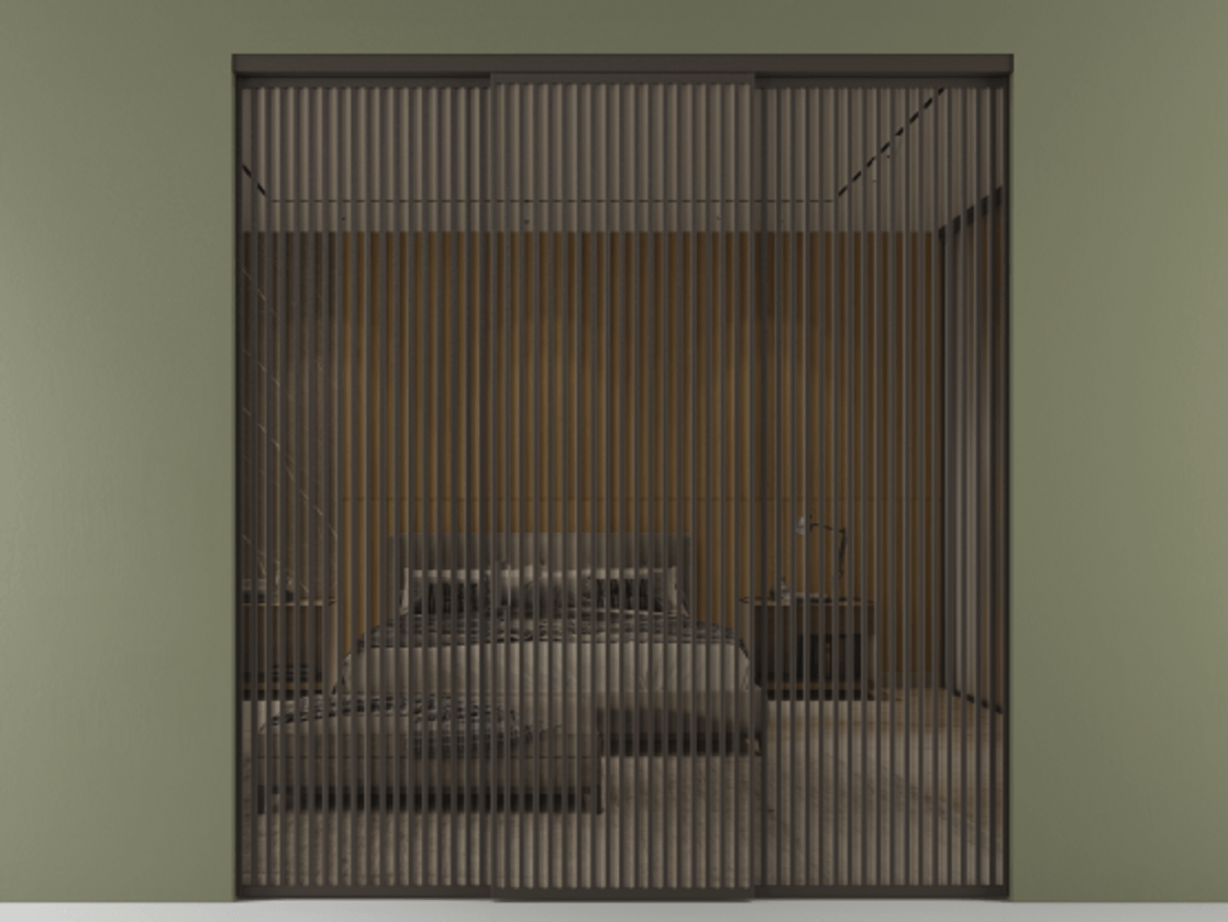 Перегородка Formato внутри проёма 3 створки АЛПР 040.06 Алюминий антрацит Рефлективное бронзовое стекло "Stopsol", калёное. Цена 611600 ₽ 1. Полотно 3 шт. (800/2100 мм)
2. Комплект установки раздвижной системы
3. Базовый комплект фурнитуры
4.Ручка RONDO. Фабрика дверей Волховец 8 (800) 551 43 19 Перегородка Formato внутри проёма 3 створки АЛПР 040.06 Алюминий антрацит Рефлективное бронзовое стекло "Stopsol", калёное Цена 611600 ₽ | Volhovec