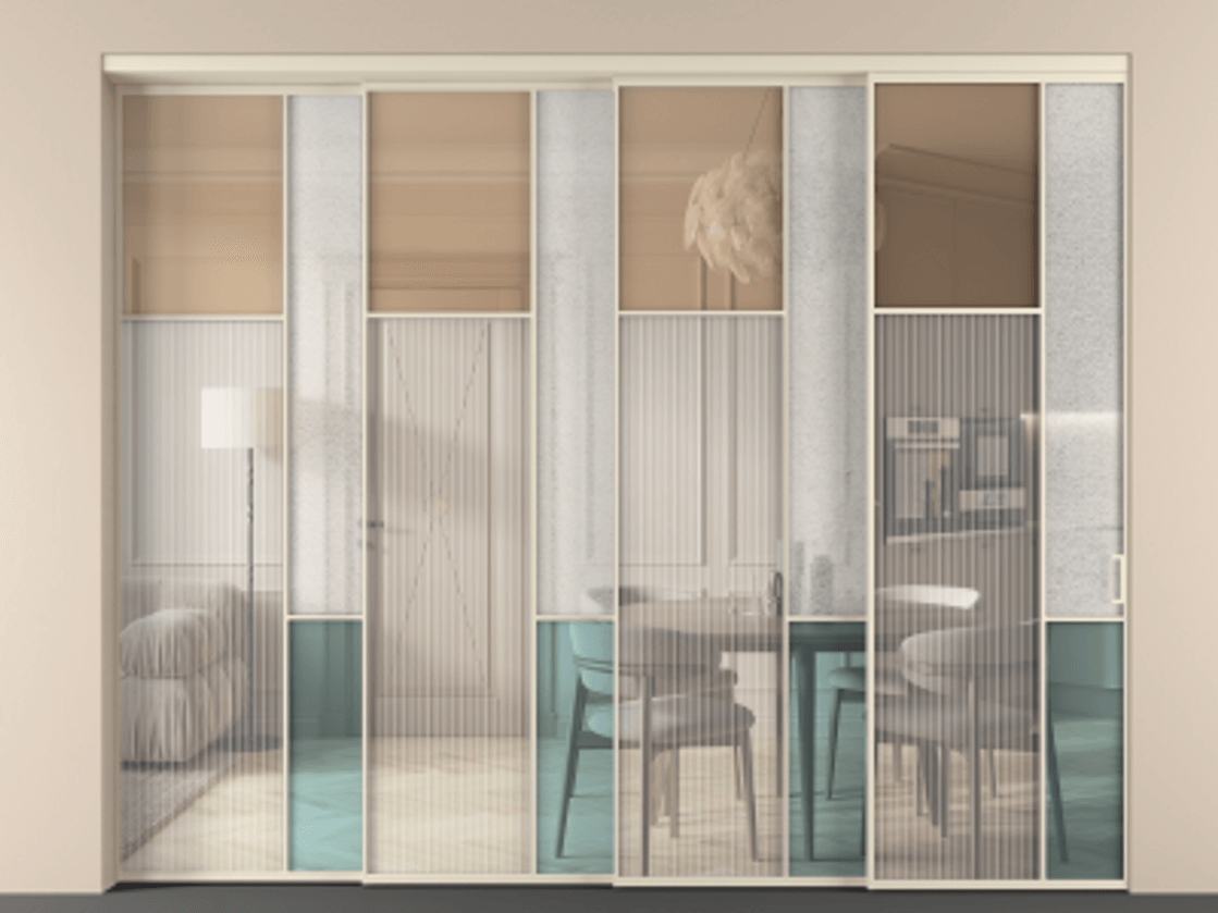 Перегородка Mosaic внутри проёма телескопик синхро 3 АЛПР 041.10 Алюминий бежево-серый Комбинация стекол Группы 1 и Группы 3. Цена 611520 ₽ . Фабрика дверей Волховец 8 (800) 551 43 19 Перегородка Mosaic внутри проёма телескопик синхро 3 АЛПР 041.10 Алюминий бежево-серый Комбинация стекол Группы 1 и Группы 3 Цена 611520 ₽ | Volhovec