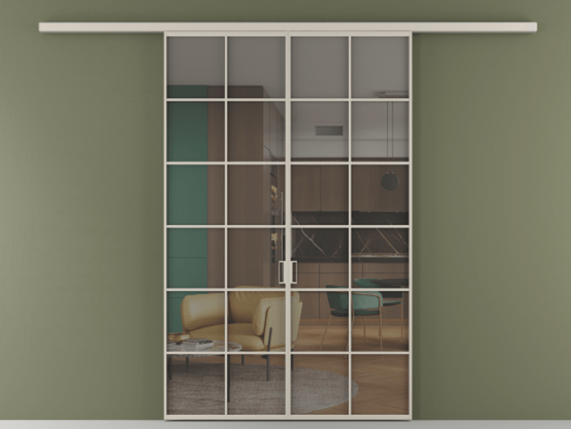 Перегородка Formato вдоль стены 2 створки АЛПР 040.05 Алюминий светло-бежевый Прозрачное серое стекло, триплекс. Цена 248600 ₽ 1. Полотно 2 шт. (800/2100 мм)
2. Комплект установки раздвижной системы
3. Базовый комплект фурнитуры
4.Ручка RONDO
. Фабрика дверей Волховец 8 (800) 551 43 19 Перегородка Formato вдоль стены 2 створки АЛПР 040.05 Алюминий светло-бежевый Прозрачное серое стекло, триплекс Цена 248600 ₽ | Volhovec