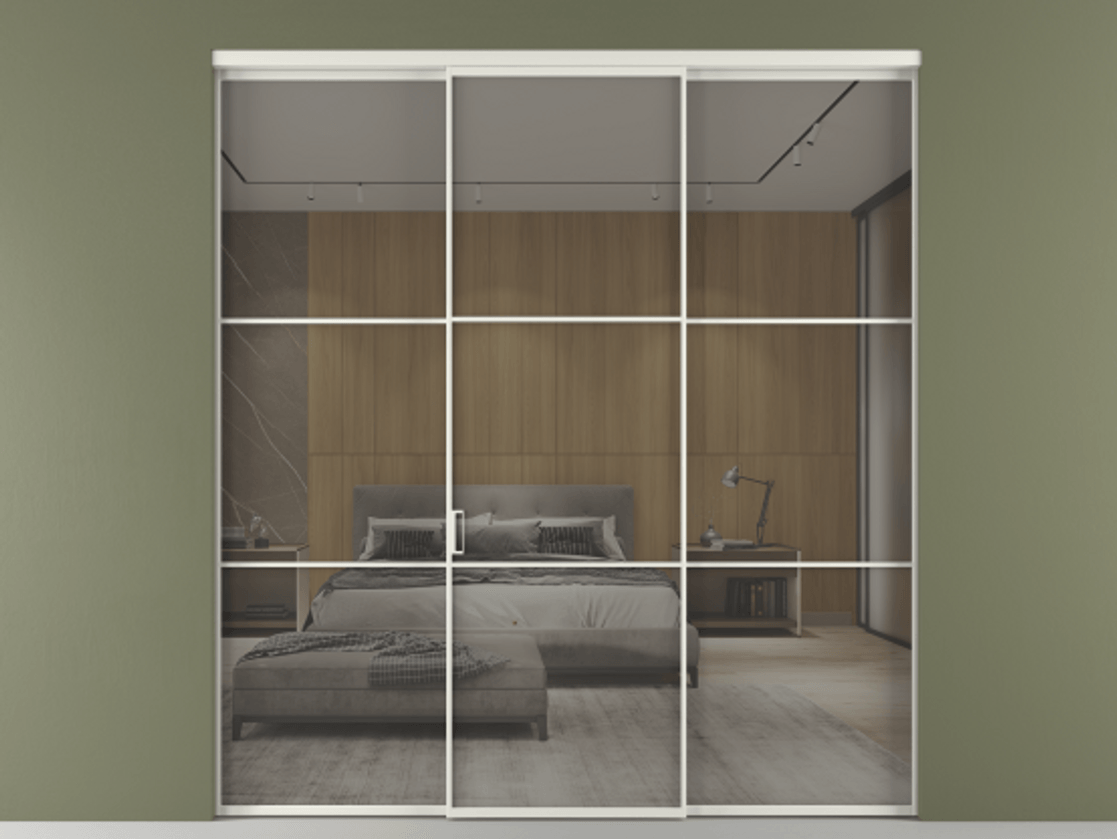 Перегородка Формато внутри проёма 3 створки АЛПР 040.03 Алюминий серый Рефлективное серое стекло "Стопсол", калёное. Цена 317600 ₽ 1. Полотно 3 шт. (800/2100 мм)
2. Комплект установки раздвижной системы
3. Базовый комплект фурнитуры
4.Ручка Рондо. Фабрика дверей Волховец 8 (800) 551 43 19 Перегородка Формато внутри проёма 3 створки АЛПР 040.03 Алюминий серый Рефлективное серое стекло "Стопсол", калёное Цена 317600 ₽ | Volhovec