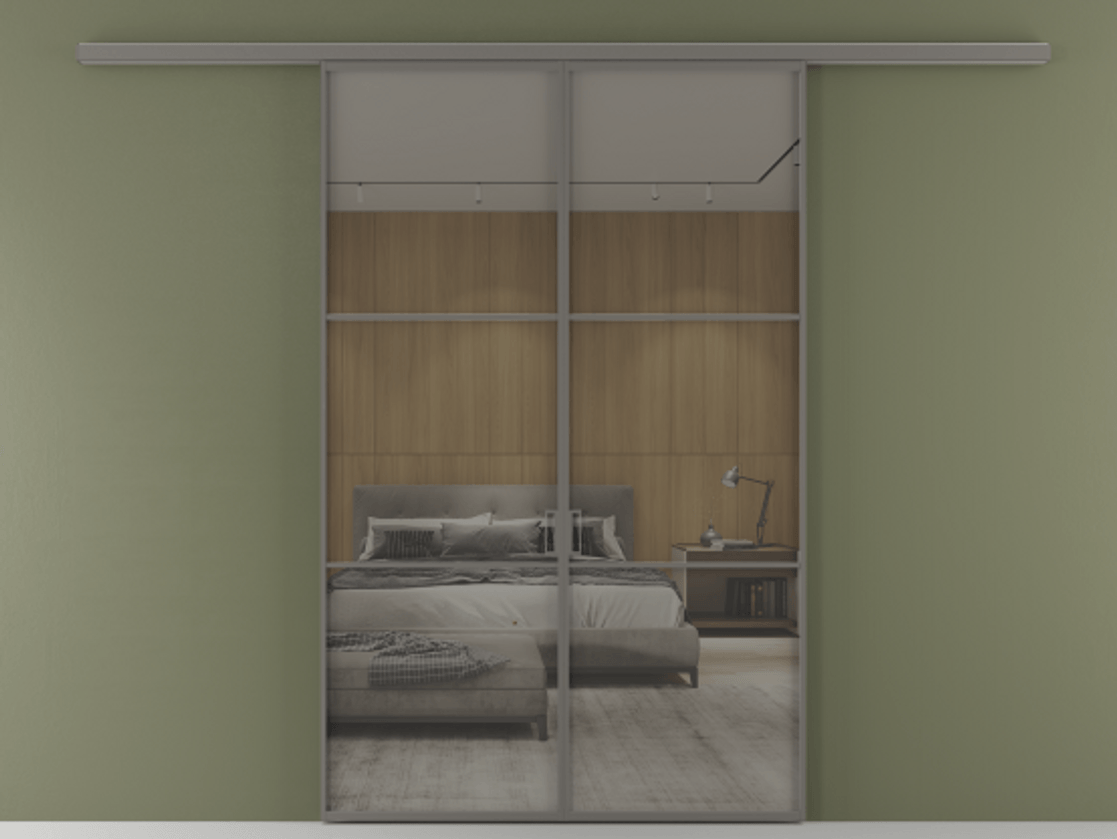 Перегородка Формато вдоль стены 2 створки АЛПР 040.03 Алюминий классический серый Рефлективное серое стекло "Стопсол", калёное. Цена 249000 ₽ 1. Полотно 2 шт. (800/2100 мм)
2. Комплект установки раздвижной системы
3. Базовый комплект фурнитуры
4.Ручка Рондо. Фабрика дверей Волховец 8 (800) 551 43 19 Перегородка Формато вдоль стены 2 створки АЛПР 040.03 Алюминий классический серый Рефлективное серое стекло "Стопсол", калёное Цена 249000 ₽ | Volhovec