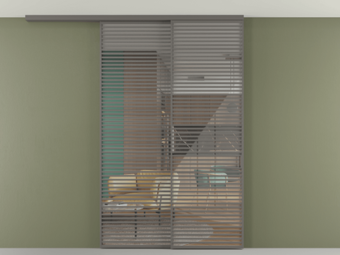 Перегородка Формато вдоль стены на потолок 2 створки с синхронным механизмом АЛПР 040.07 Алюминий классический серый Рефлективное прозрачное стекло "Стопсол", калёное. Цена 463256 ₽ 1. Полотно 2 шт. (800/2100 мм)
2. Комплект установки раздвижной системы
3. Базовый комплект фурнитуры
4.Ручка Рондо. Фабрика дверей Волховец 8 (800) 551 43 19 Перегородка Формато вдоль стены на потолок 2 створки с синхронным механизмом АЛПР 040.07 Алюминий классический серый Рефлективное прозрачное стекло "Стопсол", калёное Цена 463256 ₽ | Volhovec