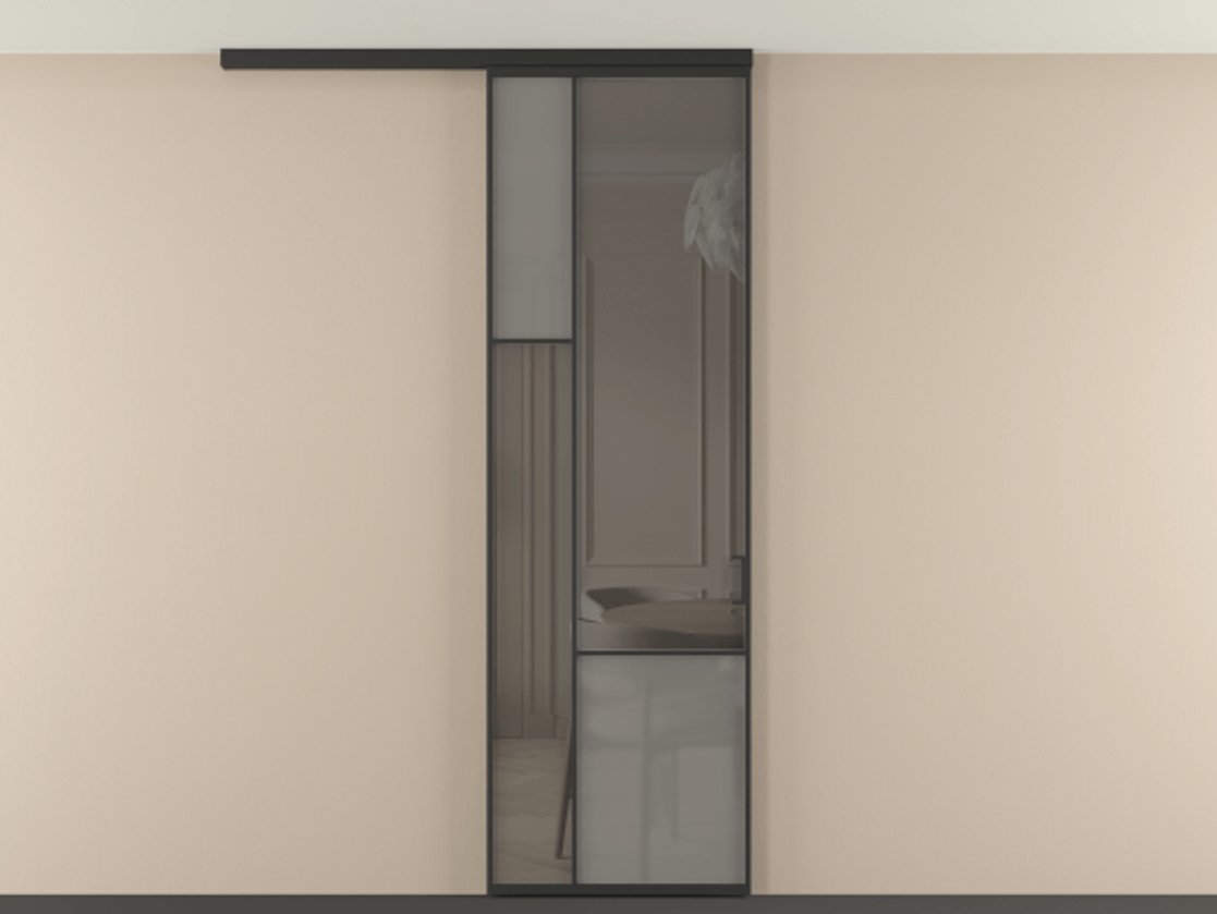 Перегородка Mosaic вдоль стены на потолок 1 створка АЛПР 041.13 Алюминий Черный Сатинированное серое стекло, триплекс, 6 мм + Прозрачное серое стекло, триплекс. Скрытый короб ЧЕР Цена 129560 ₽ . Фабрика дверей Волховец 8 (800) 551 43 19 Перегородка Mosaic вдоль стены на потолок 1 створка АЛПР 041.13 Алюминий Черный Сатинированное серое стекло, триплекс, 6 мм + Прозрачное серое стекло, триплекс Цена 129560 ₽ | Volhovec