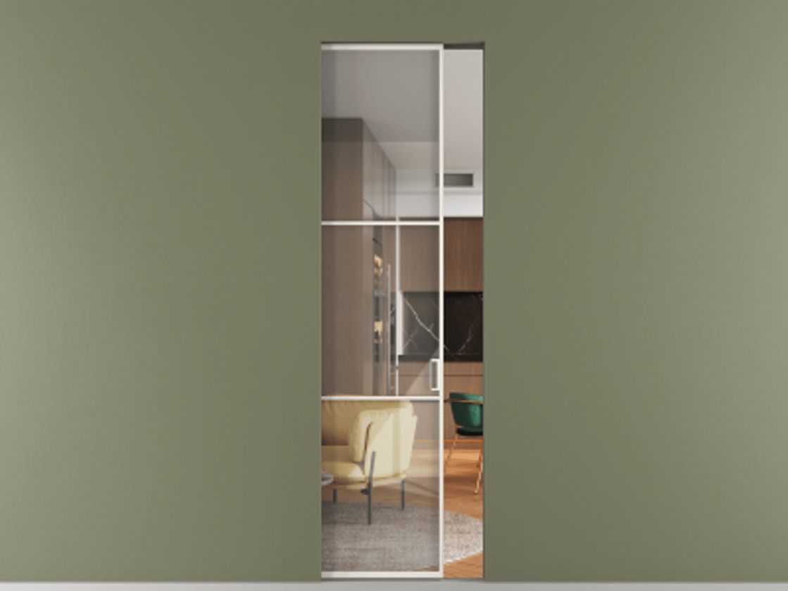 Перегородка Formato скрытый пенал 1 створка АЛПР 040.03 Алюминий пудровый белый Рефлективное прозрачное стекло "Stopsol", калёное. Цена 178400 ₽ . Фабрика дверей Волховец 8 (800) 551 43 19 Перегородка Formato скрытый пенал 1 створка АЛПР 040.03 Алюминий пудровый белый Рефлективное прозрачное стекло "Stopsol", калёное Цена 178400 ₽ | Volhovec