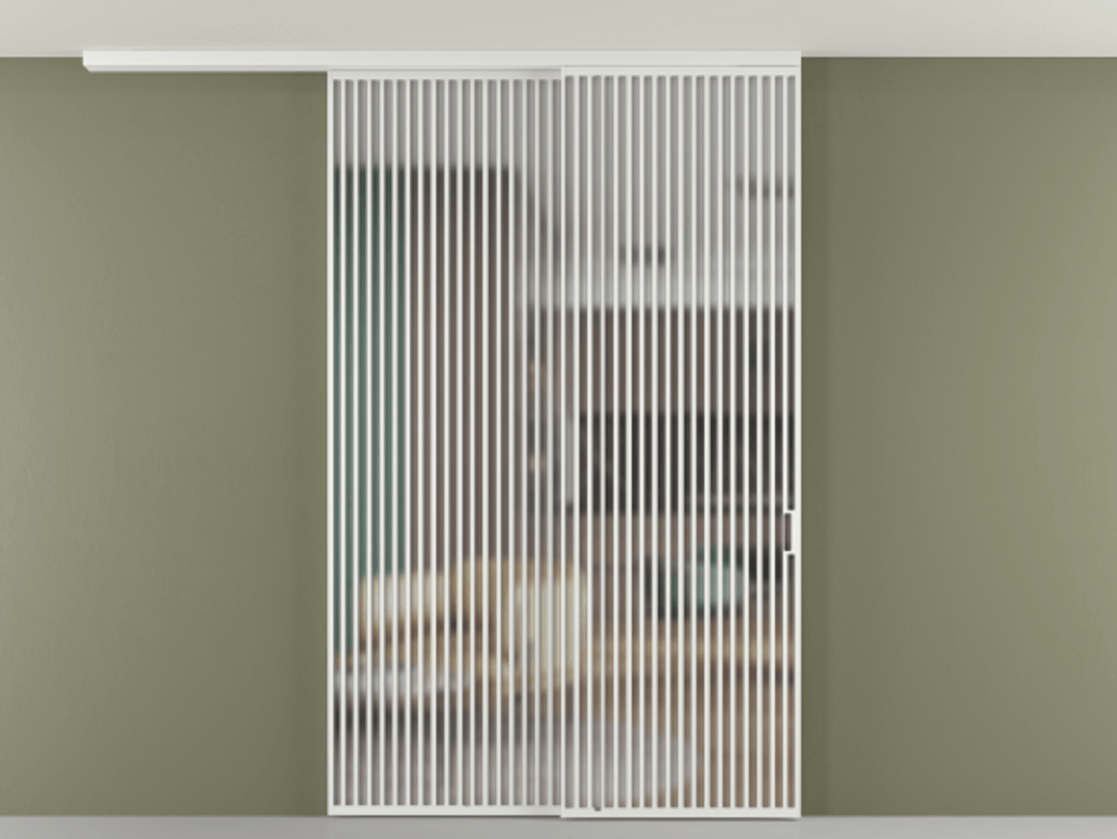 Перегородка Формато вдоль стены на потолок 2 створки с синхронным механизмом АЛПР 040.06 Алюминий белоснежный Сатинированное стекло "Мателюкс Кристал Вижн", калёное, матовое, каленое 6 мм. Цена 463256 ₽ 1. Полотно 2 шт. (800/2100 мм)
2. Комплект установки раздвижной системы
3. Базовый комплект фурнитуры
4.Ручка Рондо. Фабрика дверей Волховец 8 (800) 551 43 19 Перегородка Формато вдоль стены на потолок 2 створки с синхронным механизмом АЛПР 040.06 Алюминий белоснежный Сатинированное стекло "Мателюкс Кристал Вижн", калёное, матовое, каленое 6 мм Цена 463256 ₽ | Volhovec