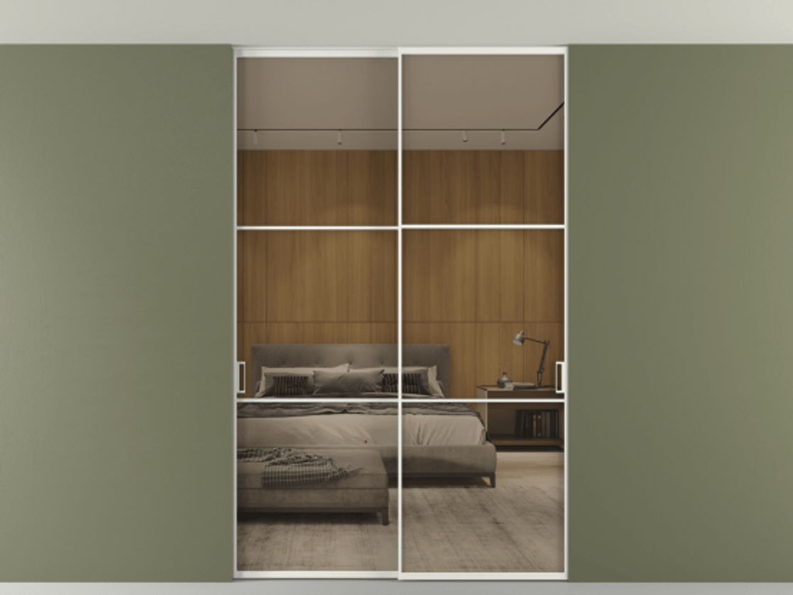 Перегородка Формато внутри проёма скрытое крепление в потолок 2 створки АЛПР 040.03 Алюминий светло-серый Рефлективное бронзовое стекло "Стопсол", калёное. Цена 305520 ₽ 1. Полотно 2 шт. (800/2100 мм)
2. Комплект установки раздвижной системы
3. Базовый комплект фурнитуры
4. Ручка Рондо. Фабрика дверей Волховец 8 (800) 551 43 19 Перегородка Формато внутри проёма скрытое крепление в потолок 2 створки АЛПР 040.03 Алюминий светло-серый Рефлективное бронзовое стекло "Стопсол", калёное Цена 305520 ₽ | Volhovec