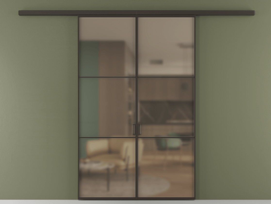 Перегородка Формато вдоль стены 2 створки АЛПР 040.03 Алюминий антрацит Сатинированное бронзовое стекло, триплекс. Цена 10190 AZE 1. Полотно 2 шт. (800/2100 мм)
2. Комплект установки раздвижной системы
3. Базовый комплект фурнитуры
4.Ручка Рондо. Фабрика дверей Волховец 8 (800) 551 43 19 Перегородка Формато вдоль стены 2 створки АЛПР 040.03 Алюминий антрацит Сатинированное бронзовое стекло, триплекс Цена 10190 AZE | Volhovec