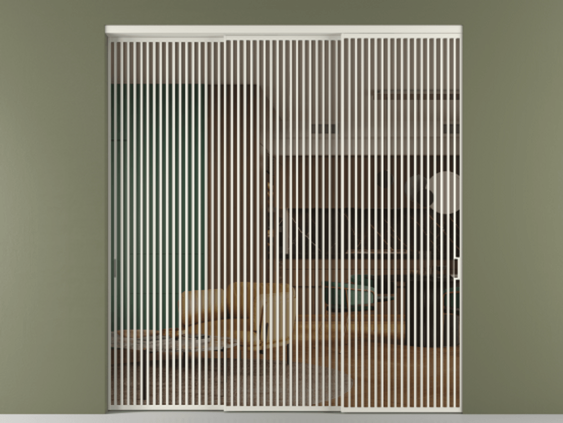 Перегородка Formato внутри проёма 3 створки с синхронным механизмом АЛПР 040.06 Алюминий Белый Прозрачное бронзовое стекло, триплекс. Скрытый короб БЕЛ Цена 552520 ₽ 1. Полотно 3 шт. (800/2100 мм)
2. Комплект установки раздвижной системы
3. Базовый комплект фурнитуры
4. Комплект фурнитуры телескопик синхро-2
5.Ручка RONDO
. Фабрика дверей Волховец 8 (800) 551 43 19 Перегородка Formato внутри проёма 3 створки с синхронным механизмом АЛПР 040.06 Алюминий Белый Прозрачное бронзовое стекло, триплекс Цена 552520 ₽ | Volhovec