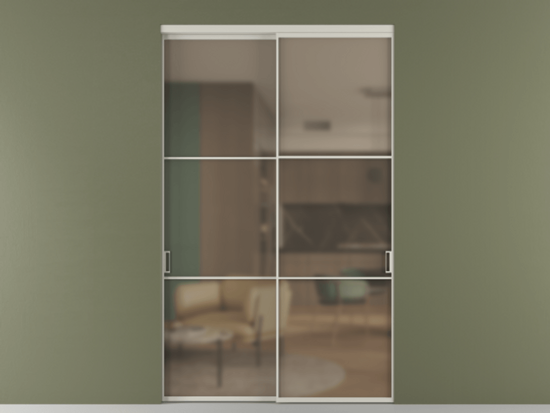 Перегородка Формато внутри проёма 2 створки АЛПР 040.03 Алюминий тёплый серый Сатинированное бронзовое стекло, триплекс. Цена 424750 ₽ 1. Полотно 2 шт. (800/2100 мм)
2. Комплект установки раздвижной системы
3. Базовый комплект фурнитуры
4.Ручка Рондо. Фабрика дверей Волховец 8 (800) 551 43 19 Перегородка Формато внутри проёма 2 створки АЛПР 040.03 Алюминий тёплый серый Сатинированное бронзовое стекло, триплекс Цена 424750 ₽ | Volhovec