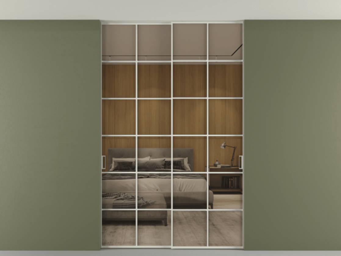 Перегородка Formato внутри проёма двустворчатая со скрытым креплением в потолок АЛПР 040.05 Алюминий Белый Рефлективное бронзовое стекло "Stopsol", калёное, 6 мм. Скрытый короб БЕЛ Цена 296780 ₽ 1. Полотно 2 шт. (800/2100 мм)
2. Комплект установки раздвижной системы
3. Базовый комплект фурнитуры
4. Ручка RONDO. Фабрика дверей Волховец 8 (800) 551 43 19 Перегородка Formato внутри проёма двустворчатая со скрытым креплением в потолок АЛПР 040.05 Алюминий Белый Рефлективное бронзовое стекло "Stopsol", калёное, 6 мм Цена 296780 ₽ | Volhovec