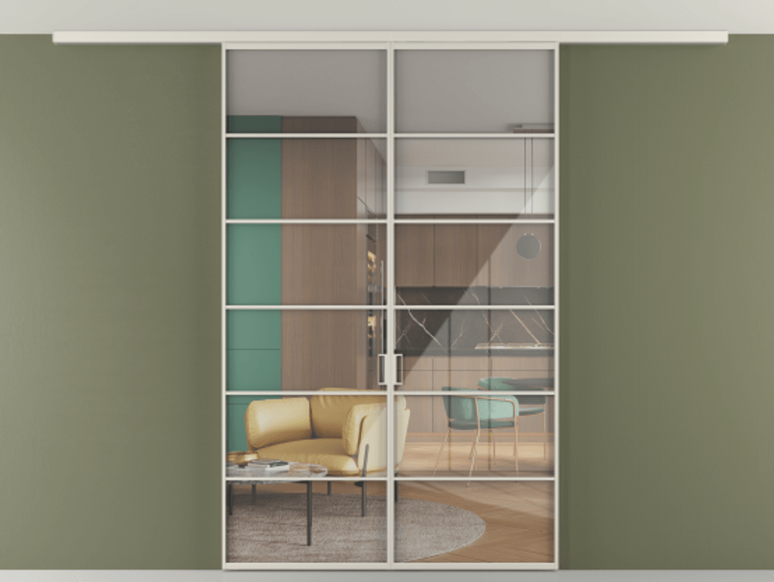 Перегородка Формато вдоль стены на потолок 2 створки АЛПР 040.04 Алюминий облачно-серый Рефлективное прозрачное стекло "Стопсол", калёное. Цена 221404 ₽ 1. Полотно 2 шт. (800/2100 мм)
2. Комплект установки раздвижной системы
3. Базовый комплект фурнитуры
4.Ручка Рондо. Фабрика дверей Волховец 8 (800) 551 43 19 Перегородка Формато вдоль стены на потолок 2 створки АЛПР 040.04 Алюминий облачно-серый Рефлективное прозрачное стекло "Стопсол", калёное Цена 221404 ₽ | Volhovec