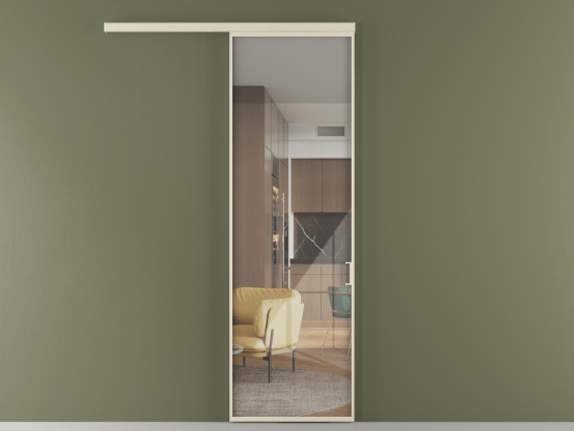 Перегородка Formato вдоль стены 1 створка АЛПР 040.01 Алюминий бежево-серый Рефлективное прозрачное стекло "Stopsol", калёное. Цена 25111100 so'm 1. Полотно (800/2100 мм)
2. Комплект установки раздвижной системы
3. Базовый комплект фурнитуры
4.Ручка RONDO
. Фабрика дверей Волховец 8 (800) 551 43 19 Перегородка Formato вдоль стены 1 створка АЛПР 040.01 Алюминий бежево-серый Рефлективное прозрачное стекло "Stopsol", калёное Цена 25111100 so'm | Volhovec