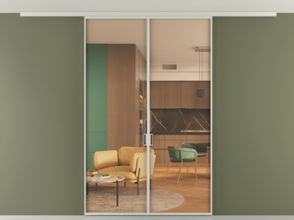 Перегородка Формато вдоль стены на потолок 2 створки АЛПР 040.01 Алюминий тёплый серый Прозрачное оранжевое стекло, триплекс. Цена 9300 AZE 1. Полотно 2 шт. (800/2100 мм)
2. Комплект установки раздвижной системы
3. Базовый комплект фурнитуры
4.Ручка Рондо. Фабрика дверей Волховец 8 (800) 551 43 19 Перегородка Формато вдоль стены на потолок 2 створки АЛПР 040.01 Алюминий тёплый серый Прозрачное оранжевое стекло, триплекс Цена 9300 AZE | Volhovec