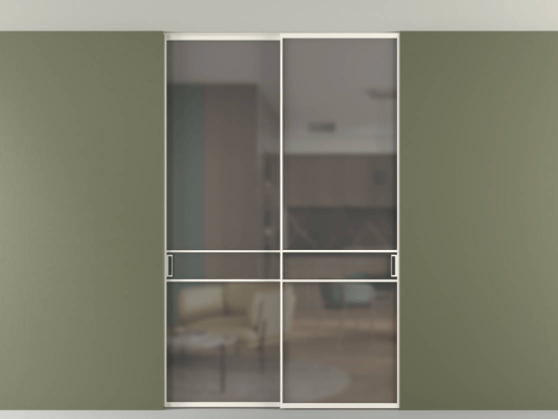 Перегородка Формато внутри проёма скрытое крепление в потолок 2 створки АЛПР 040.02 Алюминий пудровый белый Сатинированное серое стекло, триплекс. Цена 248215 ₽ 1. Полотно 2 шт. (800/2100 мм)
2. Комплект установки раздвижной системы
3. Базовый комплект фурнитуры
4. Ручка Рондо. Фабрика дверей Волховец 8 (800) 551 43 19 Перегородка Формато внутри проёма скрытое крепление в потолок 2 створки АЛПР 040.02 Алюминий пудровый белый Сатинированное серое стекло, триплекс Цена 248215 ₽ | Volhovec