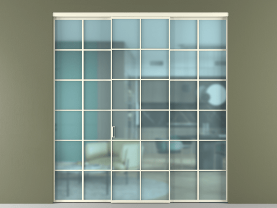 Перегородка Формато внутри проёма 3 створки АЛПР 040.05 Алюминий молочно-белый Сатинированное голубое стекло, триплекс. Цена 254825 ₽ 1. Полотно 3 шт. (800/2100 мм)
2. Комплект установки раздвижной системы
3. Базовый комплект фурнитуры
4.Ручка Рондо. Фабрика дверей Волховец 8 (800) 551 43 19 Перегородка Формато внутри проёма 3 створки АЛПР 040.05 Алюминий молочно-белый Сатинированное голубое стекло, триплекс Цена 254825 ₽ | Volhovec