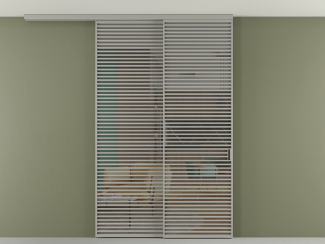 Перегородка Формато вдоль стены на потолок 2 створки с синхронным механизмом АЛПР 040.07 Алюминий нейтральный серый Прозрачное серое стекло, триплекс. Цена 450456 ₽ 1. Полотно 2 шт. (800/2100 мм)
2. Комплект установки раздвижной системы
3. Базовый комплект фурнитуры
4.Ручка Рондо. Фабрика дверей Волховец 8 (800) 551 43 19 Перегородка Формато вдоль стены на потолок 2 створки с синхронным механизмом АЛПР 040.07 Алюминий нейтральный серый Прозрачное серое стекло, триплекс Цена 450456 ₽ | Volhovec