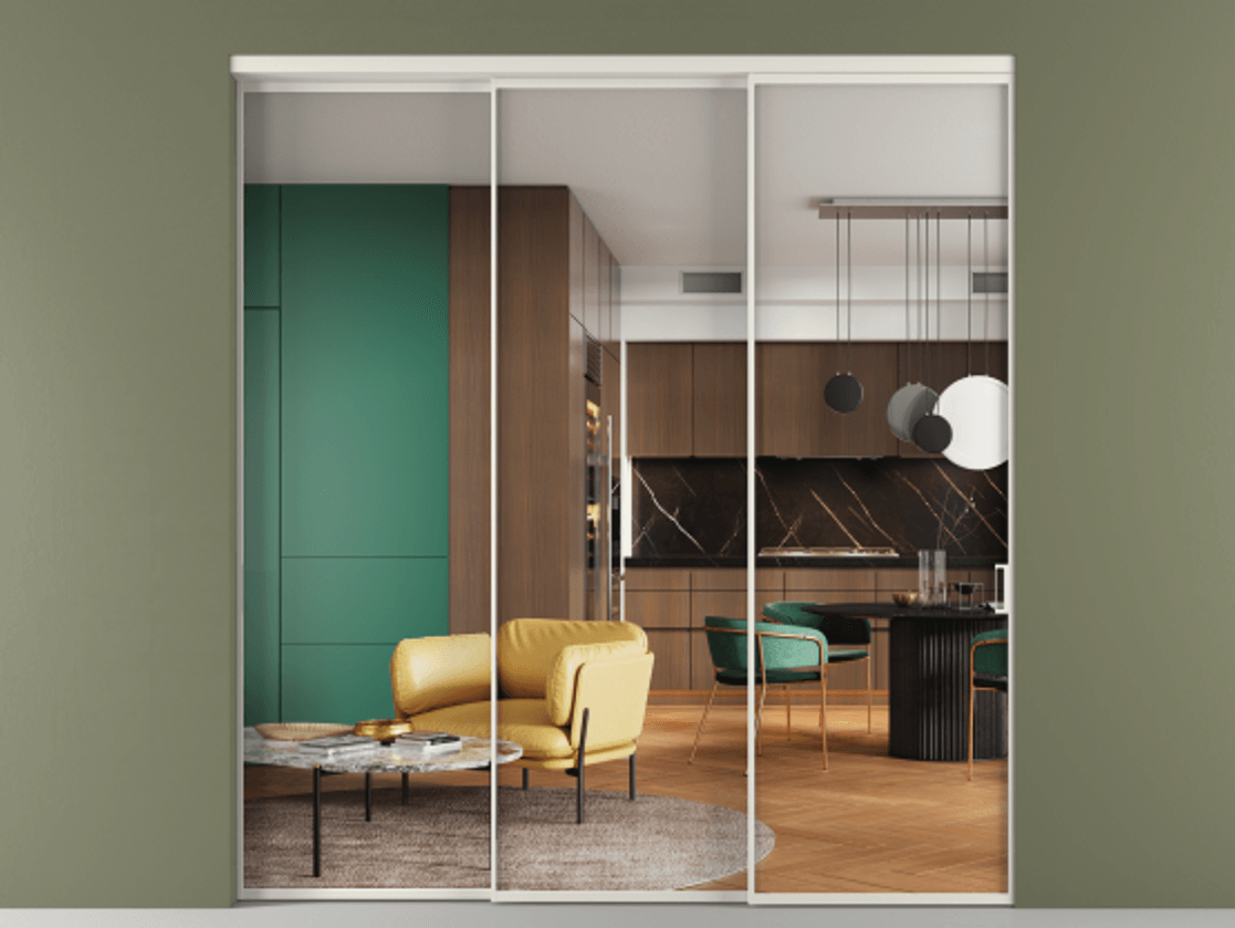 Перегородка Formato внутри проёма телескопик синхро 2 АЛПР 040.01 Алюминий Белый Прозрачное стекло "Crystal Vision", калёное, 6 мм. Скрытый короб БЕЛ Цена 359500 ₽ 1. Полотно 3 шт.  (800/2100 мм)
2. Комплект установки раздвижной системы
3. Базовый комплект фурнитуры
4. Комплект фурнитуры телескопик синхро-2
5.Ручка RONDO
. Фабрика дверей Волховец 8 (800) 551 43 19  Перегородка Formato внутри проёма телескопик синхро 2 АЛПР 040.01 Алюминий Белый Прозрачное стекло "Crystal Vision", калёное, 6 мм Цена 359500 ₽  | Volhovec