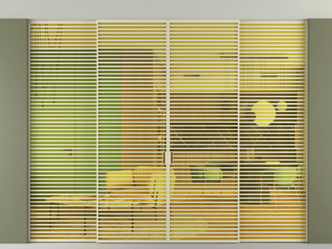 Перегородка Formato внутри проёма скрытое крепление в потолок 4 створки АЛПР 040.07 Алюминий бежево-серый Прозрачное жёлтое стекло, триплекс. Цена 954340 ₽ 1. Полотно 4 шт. (800/2100 мм)
2. Комплект установки раздвижной системы
3. Базовый комплект фурнитуры
4.Ручка RONDO. Фабрика дверей Волховец 8 (800) 551 43 19 Перегородка Formato внутри проёма скрытое крепление в потолок 4 створки АЛПР 040.07 Алюминий бежево-серый Прозрачное жёлтое стекло, триплекс Цена 954340 ₽ | Volhovec