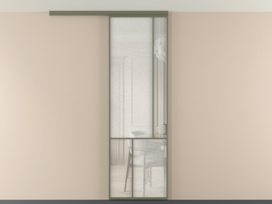 Перегородка Мозаик вдоль стены на потолок 1 створка АЛПР 041.21 Алюминий оливковый тёмный Рифлёное стекло "Дюна", триплекс, 6 мм + Фактурное стекло "Лёд", триплекс. Цена 143040 ₽ . Фабрика дверей Волховец 8 (800) 551 43 19 Перегородка Мозаик вдоль стены на потолок 1 створка АЛПР 041.21 Алюминий оливковый тёмный Рифлёное стекло "Дюна", триплекс, 6 мм + Фактурное стекло "Лёд", триплекс Цена 143040 ₽ | Volhovec