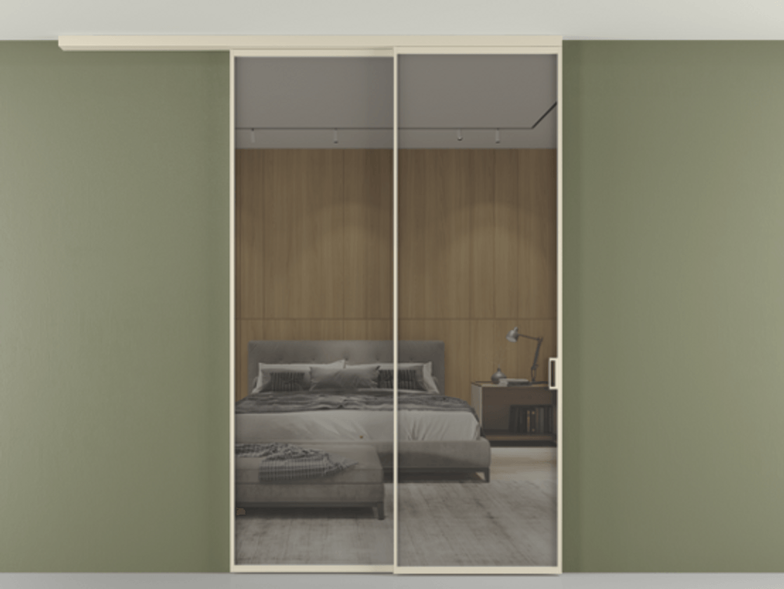 Перегородка Формато вдоль стены на потолок 2 створки с синхронным механизмом АЛПР 040.01 Алюминий бежево-серый Рефлективное серое стекло "Стопсол", калёное. Цена 315140 ₽ 1. Полотно 2 шт. (800/2100 мм)
2. Комплект установки раздвижной системы
3. Базовый комплект фурнитуры
4.Ручка Рондо. Фабрика дверей Волховец 8 (800) 551 43 19 Перегородка Формато вдоль стены на потолок 2 створки с синхронным механизмом АЛПР 040.01 Алюминий бежево-серый Рефлективное серое стекло "Стопсол", калёное Цена 315140 ₽ | Volhovec