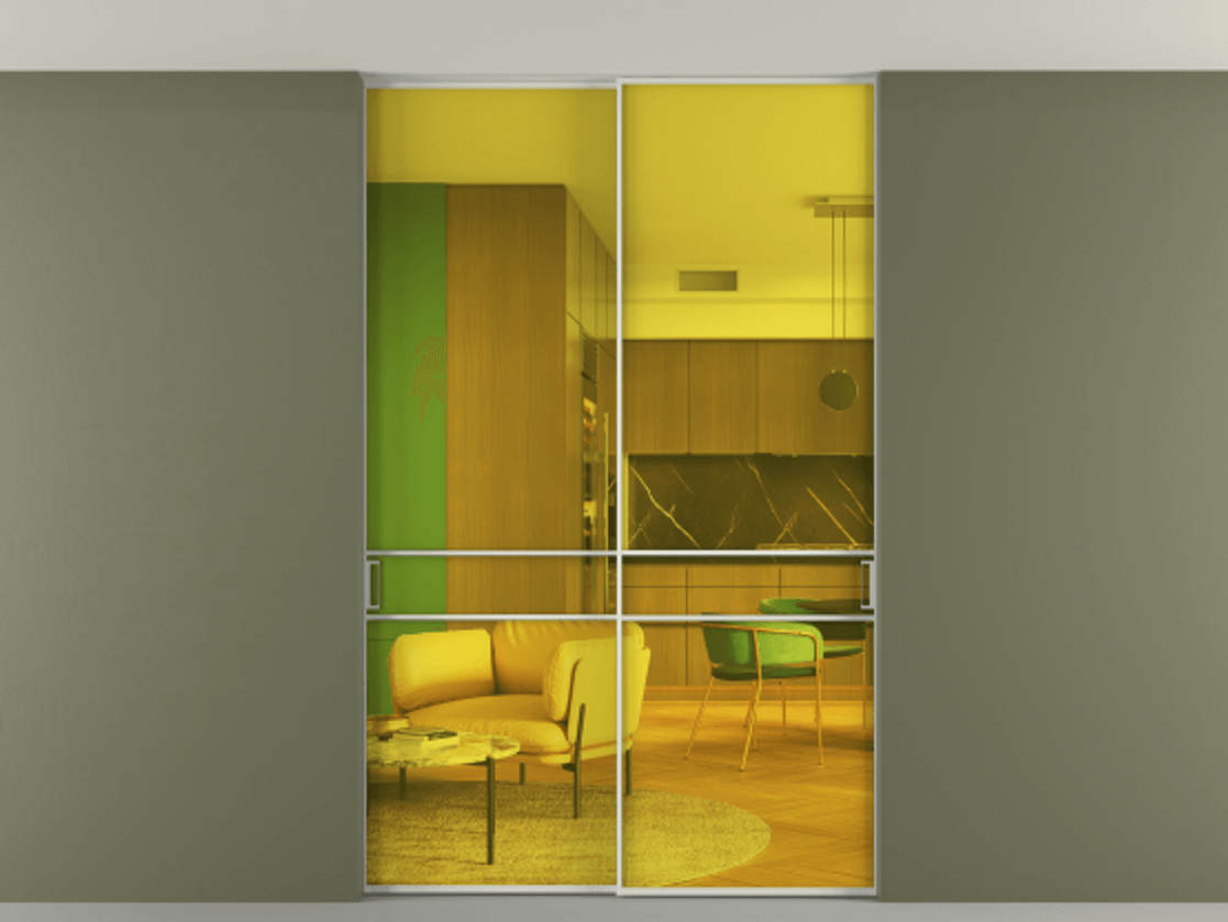 Перегородка Формато внутри проёма скрытое крепление в потолок 2 створки АЛПР 040.02 Алюминий Белый Прозрачное жёлтое стекло, триплекс. Скрытый короб БЕЛ Цена 242275 ₽ 1. Полотно 2 шт. (800/2100 мм)
2. Комплект установки раздвижной системы
3. Базовый комплект фурнитуры
4. Ручка RONDO. Фабрика дверей Волховец 8 (800) 551 43 19 Перегородка Формато внутри проёма скрытое крепление в потолок 2 створки АЛПР 040.02 Алюминий Белый Прозрачное жёлтое стекло, триплекс Цена 242275 ₽ | Volhovec