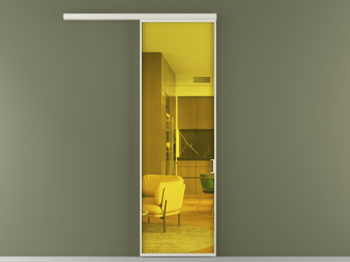 Перегородка Formato вдоль стены 1 створка АЛПР 040.01 Алюминий Белый Прозрачное жёлтое стекло, триплекс. Скрытый короб БЕЛ Цена 97740 ₽ 1. Полотно (800/2100 мм)
2. Комплект установки раздвижной системы
3. Базовый комплект фурнитуры
4.Ручка RONDO
. Фабрика дверей Волховец 8 (800) 551 43 19 Перегородка Formato вдоль стены 1 створка АЛПР 040.01 Алюминий Белый Прозрачное жёлтое стекло, триплекс Цена 97740 ₽ | Volhovec