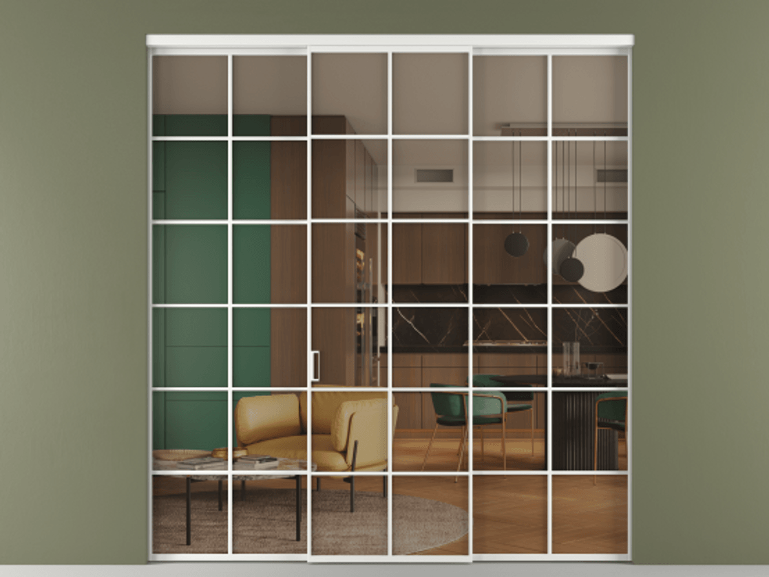 Перегородка Формато внутри проёма 3 створки АЛПР 040.05 Алюминий белоснежный Прозрачное бронзовое стекло, триплекс. Цена 254825 ₽ 1. Полотно 3 шт. (800/2100 мм)
2. Комплект установки раздвижной системы
3. Базовый комплект фурнитуры
4.Ручка Рондо. Фабрика дверей Волховец 8 (800) 551 43 19 Перегородка Формато внутри проёма 3 створки АЛПР 040.05 Алюминий белоснежный Прозрачное бронзовое стекло, триплекс Цена 254825 ₽ | Volhovec