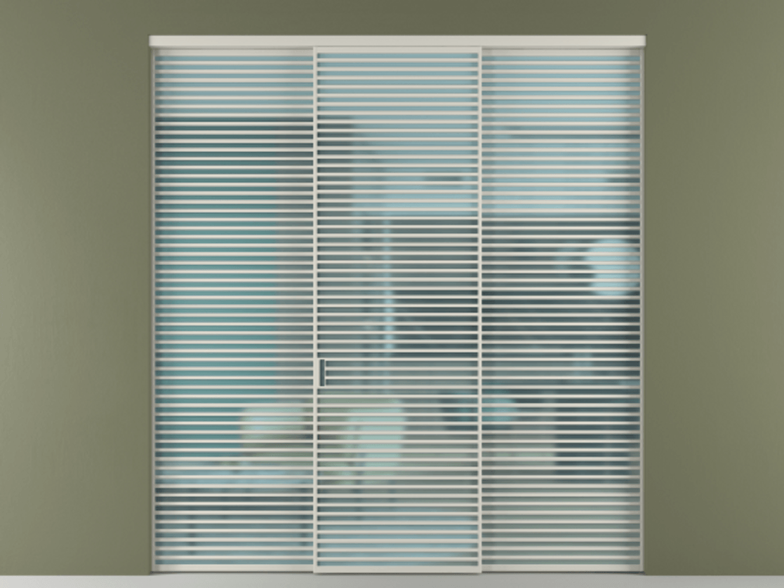 Перегородка Formato внутри проёма 3 створки АЛПР 040.07 Алюминий тёплый серый Сатинированное голубое стекло, триплекс. Цена 483740 ₽ 1. Полотно 3 шт. (800/2100 мм)
2. Комплект установки раздвижной системы
3. Базовый комплект фурнитуры
4.Ручка RONDO. Фабрика дверей Волховец 8 (800) 551 43 19 Перегородка Formato внутри проёма 3 створки АЛПР 040.07 Алюминий тёплый серый Сатинированное голубое стекло, триплекс Цена 483740 ₽ | Volhovec