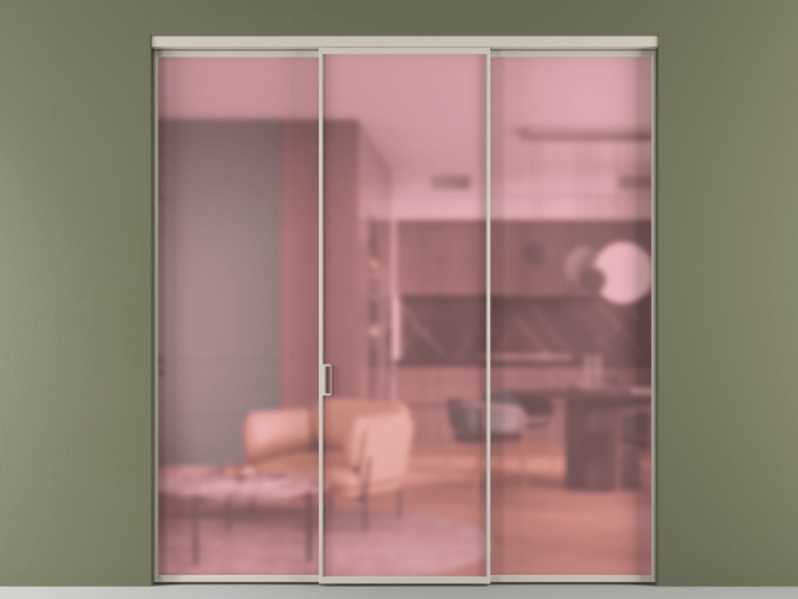 Перегородка Формато внутри проёма 3 створки АЛПР 040.01 Алюминий светло-бежевый Сатинированное розовое стекло, триплекс. Цена 225125 ₽ 1. Полотно 3 шт. (800/2100 мм)
2. Комплект установки раздвижной системы
3. Базовый комплект фурнитуры
4.Ручка RONDO. Фабрика дверей Волховец 8 (800) 551 43 19 Перегородка Формато внутри проёма 3 створки АЛПР 040.01 Алюминий светло-бежевый Сатинированное розовое стекло, триплекс Цена 225125 ₽ | Volhovec