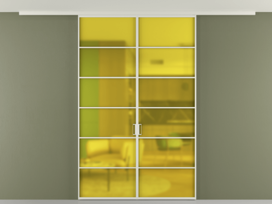 Перегородка Формато вдоль стены на потолок 2 створки АЛПР 040.04 Алюминий Белый Сатинированное жёлтое стекло, триплекс. Скрытый короб БЕЛ Цена 191785 ₽ 1. Полотно 2 шт. (800/2100 мм)
2. Комплект установки раздвижной системы
3. Базовый комплект фурнитуры
4.Ручка Рондо. Фабрика дверей Волховец 8 (800) 551 43 19 Перегородка Формато вдоль стены на потолок 2 створки АЛПР 040.04 Алюминий Белый Сатинированное жёлтое стекло, триплекс Цена 191785 ₽ | Volhovec