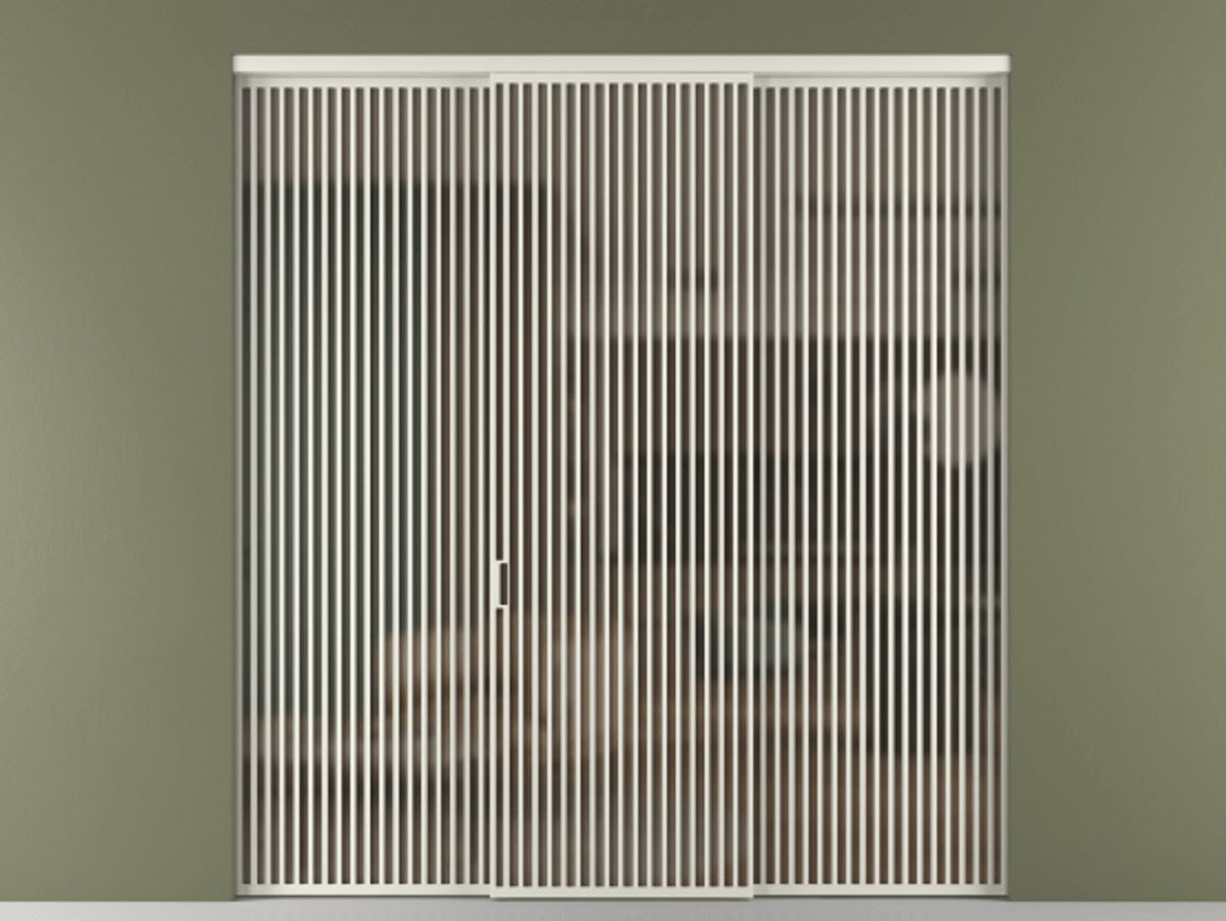 Перегородка Формато внутри проёма 3 створки АЛПР 040.06 Алюминий Белый Сатинированное бронзовое стекло, триплекс. Скрытый короб БЕЛ Цена 437900 ₽ 1. Полотно 3 шт. (800/2100 мм)
2. Комплект установки раздвижной системы
3. Базовый комплект фурнитуры
4.Ручка Рондо. Фабрика дверей Волховец 8 (800) 551 43 19 Перегородка Формато внутри проёма 3 створки АЛПР 040.06 Алюминий Белый Сатинированное бронзовое стекло, триплекс Цена 437900 ₽ | Volhovec