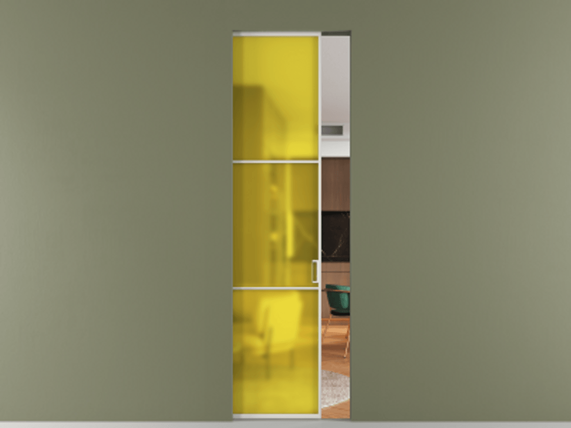 Перегородка Formato скрытый пенал 1 створка АЛПР 040.03 Алюминий Белый Сатинированное жёлтое стекло, триплекс. Цена 152500 ₽ . Фабрика дверей Волховец 8 (800) 551 43 19 Перегородка Formato скрытый пенал 1 створка АЛПР 040.03 Алюминий Белый Сатинированное жёлтое стекло, триплекс Цена 152500 ₽ | Volhovec