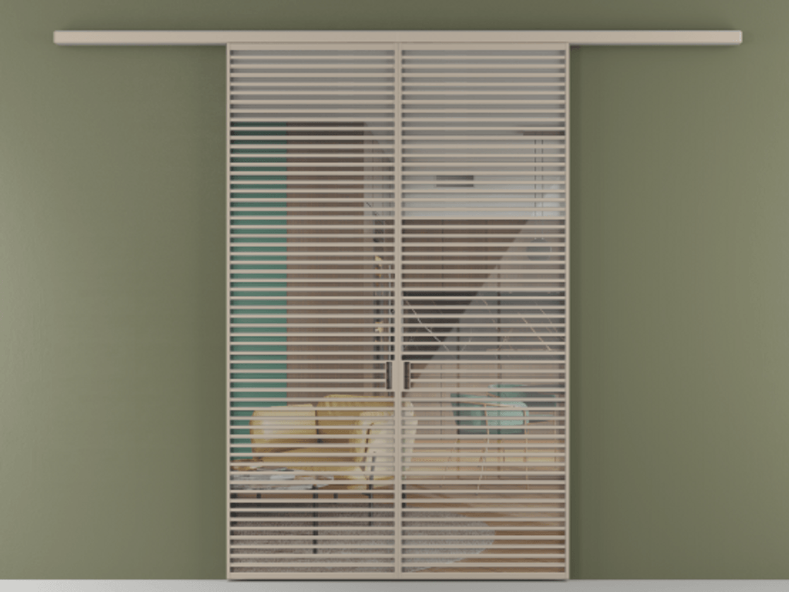 Перегородка Formato вдоль стены 2 створки АЛПР 040.07 Алюминий бисквитный Рефлективное прозрачное стекло "Stopsol", калёное. Цена 445000 ₽ 1. Полотно 2 шт. (800/2100 мм)
2. Комплект установки раздвижной системы
3. Базовый комплект фурнитуры
4.Ручка RONDO
. Фабрика дверей Волховец 8 (800) 551 43 19 Перегородка Formato вдоль стены 2 створки АЛПР 040.07 Алюминий бисквитный Рефлективное прозрачное стекло "Stopsol", калёное Цена 445000 ₽ | Volhovec