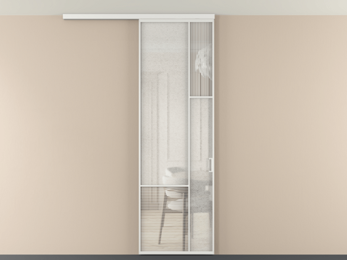 Перегородка Mosaic вдоль стены на потолок 1 створка АЛПР 041.12 Алюминий белоснежный Рифлёное стекло "Дюна", триплекс, 6 мм + Фактурное стекло "Лёд", триплекс. Цена 143040 ₽ . Фабрика дверей Волховец 8 (800) 551 43 19 Перегородка Mosaic вдоль стены на потолок 1 створка АЛПР 041.12 Алюминий белоснежный Рифлёное стекло "Дюна", триплекс, 6 мм + Фактурное стекло "Лёд", триплекс Цена 143040 ₽ | Volhovec