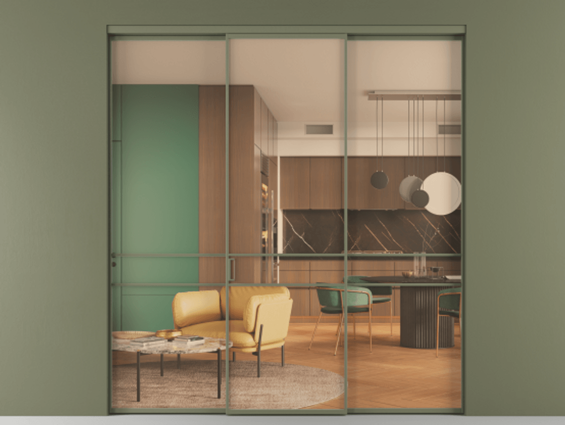 Перегородка Formato внутри проёма 3 створки АЛПР 040.02 Алюминий оливковый тёмный Прозрачное оранжевое стекло, триплекс. Цена 237275 ₽ 1. Полотно 3 шт. (800/2100 мм)
2. Комплект установки раздвижной системы
3. Базовый комплект фурнитуры
4.Ручка RONDO. Фабрика дверей Волховец 8 (800) 551 43 19 Перегородка Formato внутри проёма 3 створки АЛПР 040.02 Алюминий оливковый тёмный Прозрачное оранжевое стекло, триплекс Цена 237275 ₽ | Volhovec