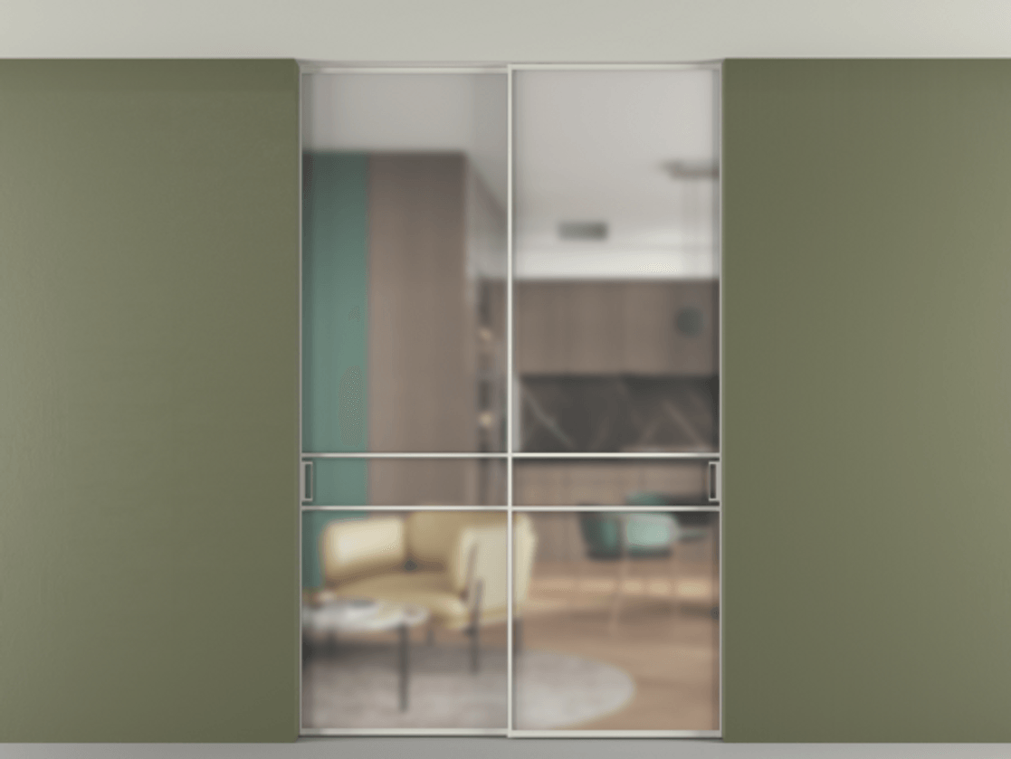 Перегородка Formato внутри проёма двустворчатая со скрытым креплением в потолок АЛПР 040.02 Алюминий Белый Сатинированное стекло "Matelux Crystal Vision", калёное, 6 мм, матовое, каленое 6 мм. Скрытый короб БЕЛ Цена 281380 ₽ 1. Полотно 2 шт. (800/2100 мм)
2. Комплект установки раздвижной системы
3. Базовый комплект фурнитуры
4. Ручка RONDO. Фабрика дверей Волховец 8 (800) 551 43 19 Перегородка Formato внутри проёма двустворчатая со скрытым креплением в потолок АЛПР 040.02 Алюминий Белый Сатинированное стекло "Matelux Crystal Vision", калёное, 6 мм, матовое, каленое 6 мм Цена 281380 ₽ | Volhovec