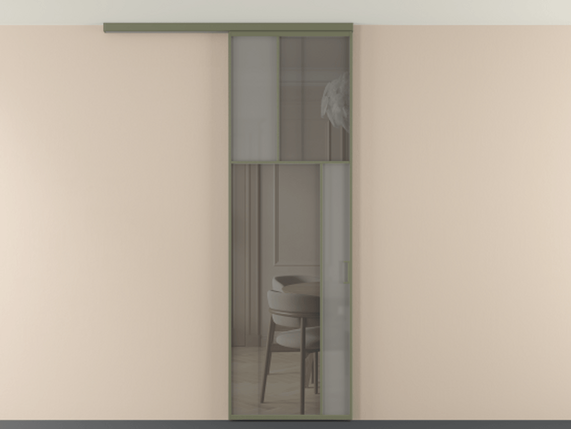 Перегородка Мозаик вдоль стены на потолок 1 створка АЛПР 041.23 Алюминий оливковый тёмный Сатинированное серое стекло, триплекс, 6 мм + Прозрачное серое стекло, триплекс. Цена 135040 ₽ . Фабрика дверей Волховец 8 (800) 551 43 19 Перегородка Мозаик вдоль стены на потолок 1 створка АЛПР 041.23 Алюминий оливковый тёмный Сатинированное серое стекло, триплекс, 6 мм + Прозрачное серое стекло, триплекс Цена 135040 ₽ | Volhovec